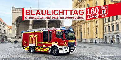BLAULICHTTAG am 16. Mai 2026 von 10 bis 16 Uhr auf dem Odeonsplatz